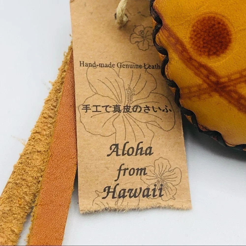 Hawaii leather wristlet pineapple‎ rhinestone eyes